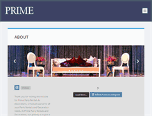 Tablet Screenshot of primepartyrentals.com